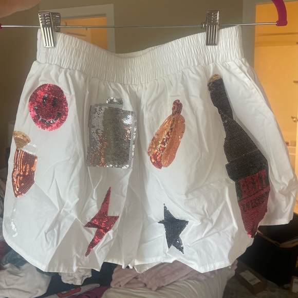 Queen of sparkles game day shorts - Picture 4 of 5